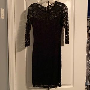 Boston Proper Black Lace Cocktail Dress Size 4